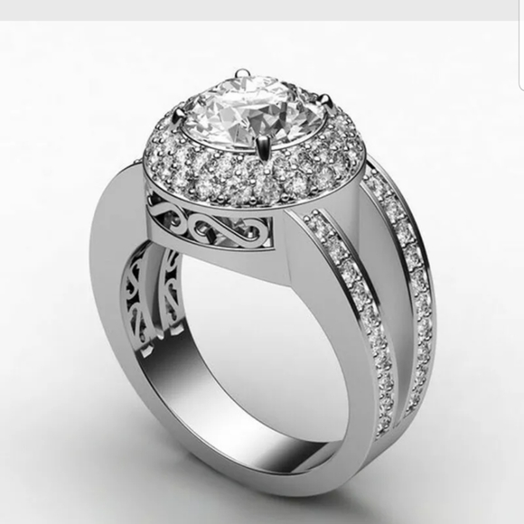 Jewelry - New gorgeous S925 stamped white sapphire ring